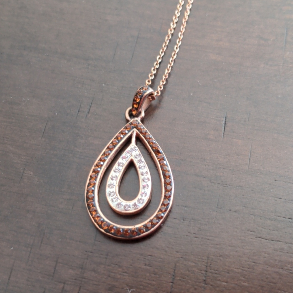 Rose Gold Gemstone Necklace - Picture 1 of 3